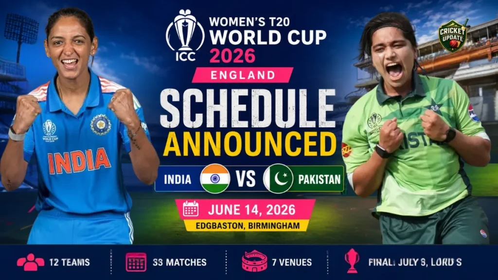 ICC Women’s T20 World Cup 2026 Schedule