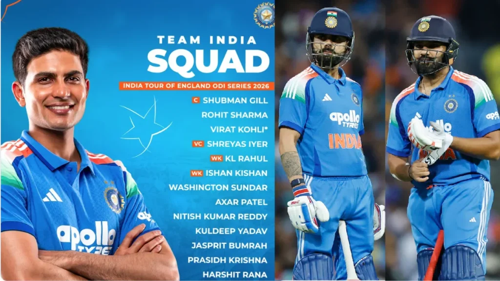 Team India Squad For England ODI Match