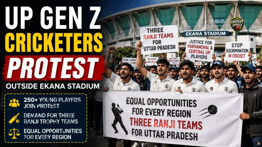 UP Gen Z Cricketers Protest