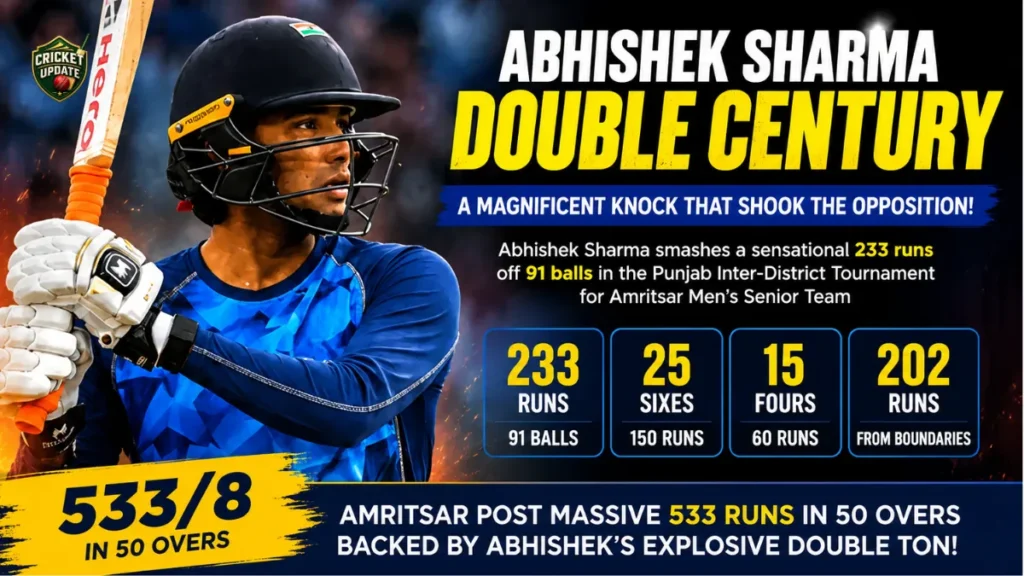 Abhishek Sharma Double Century